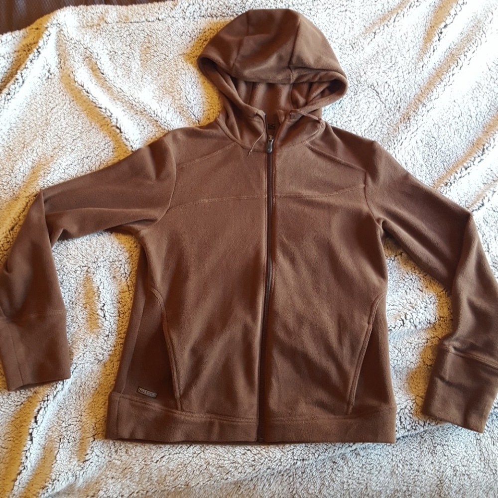 NWOT!! Columbia women's fitted hooded brown fleece